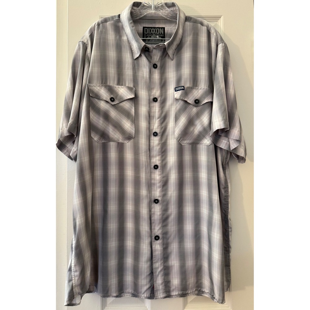 Dixxon Flannel Company The Alpine D-Lux Bamboo Short Sleeve Plaid Shirt Mens 2X